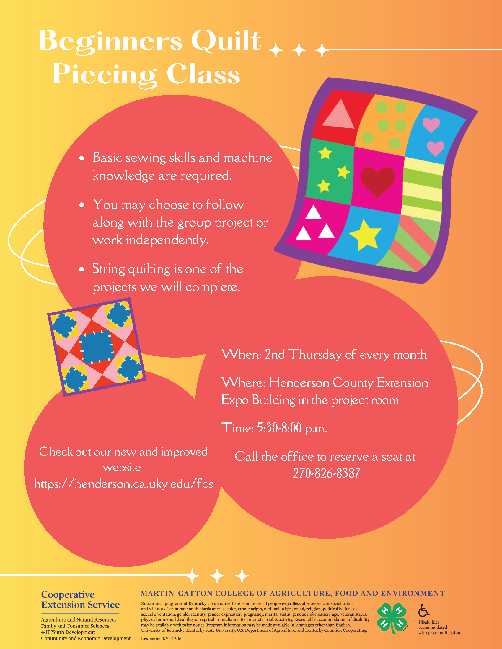 Beginners Quilt Piecing Class
